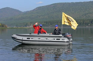 Испытания под Красноярском лодки Фрегат-430JET